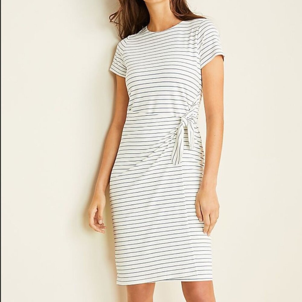 Soft Faux Tie Jersey Dress | Size S | Ann Taylor | NWOT